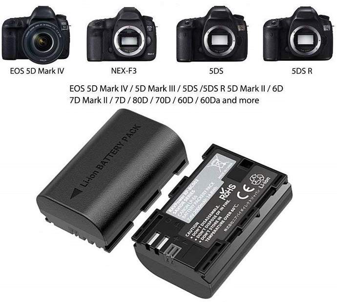 Bộ pin sạc Ravpower LP-E6 cho máy ảnh Canon chính hãng