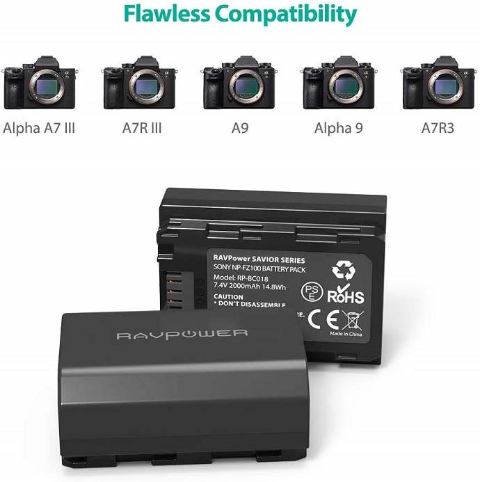 Pin máy ảnh Sony NP-FZ100 Ravpower nhập khẩu