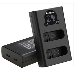 Sạc pin đôi LCD EN-EL14 Kingma