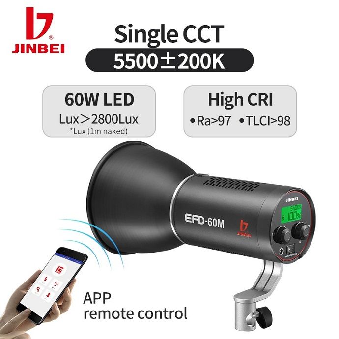 Đèn led quay phim Jinbei EFD-60M chính hãng