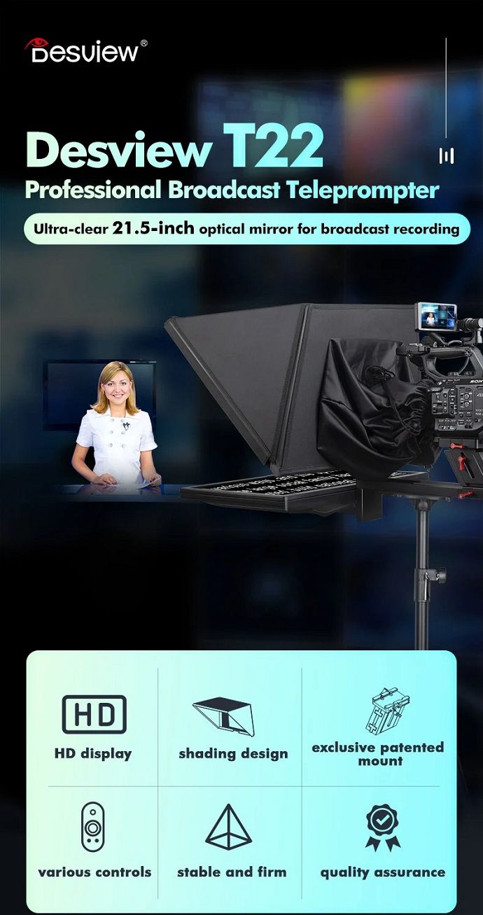 May Nhac Chu Teleprompter T22 Desview Chinh Hang