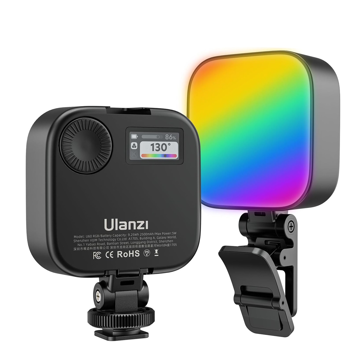 Den Led Ulanzi U60 Rgb Pin 2500mah 0