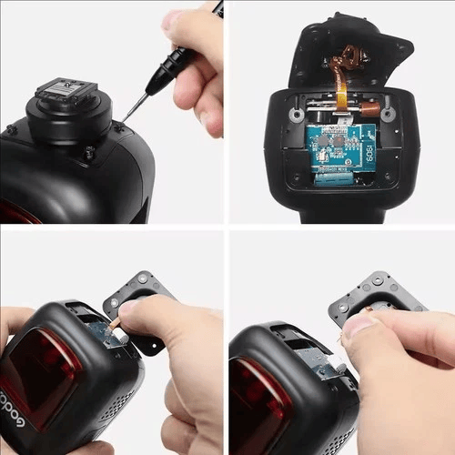 Chan De Hotshoe Cho Den Flash Godox V100 1 Hlstudio