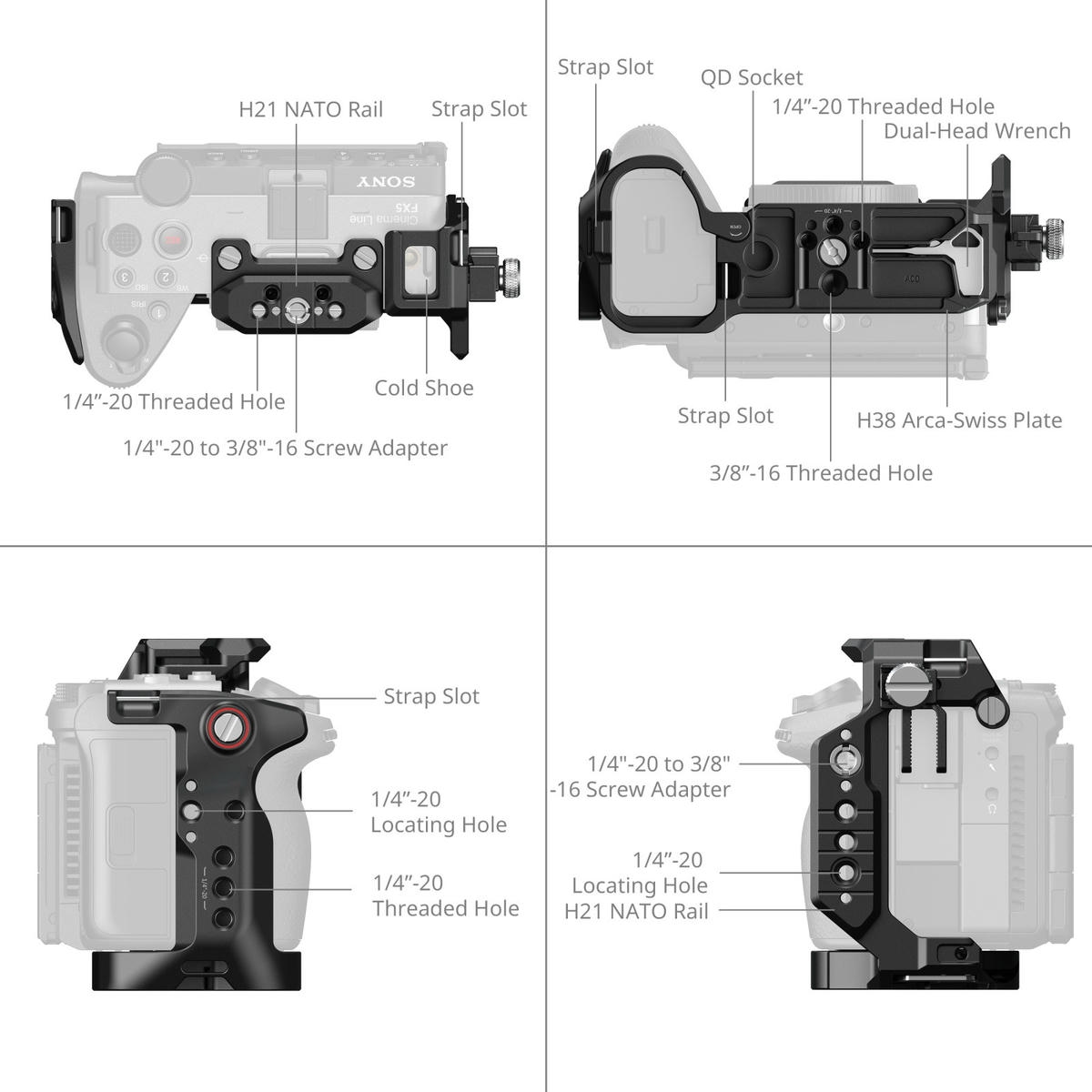 Khung Smallrig 6776 Hawklock Cho May Sony Fx5 4 Hlstudio