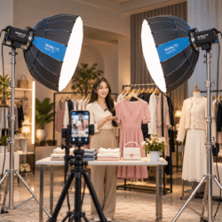 Combo 2 Den Led Nanlite Fs 300B Softbox Rapid 90 Chan Den Inox 2 8M 1 Hlstudio